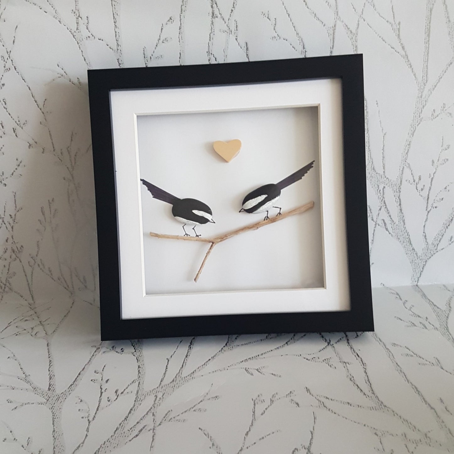 Stunning Magpie Pebble Art - A Unique Gift for Birdwatchers