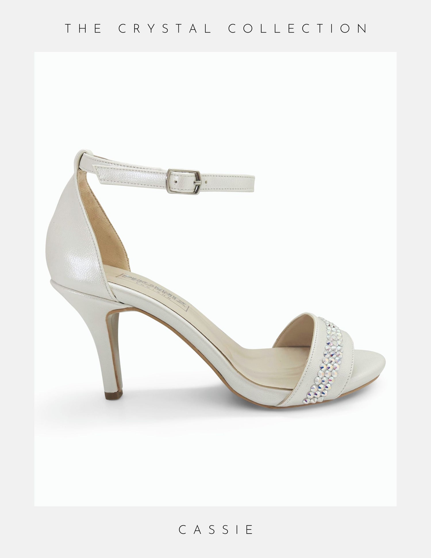 Cassie Crystal Open Toe High Heel Bridal Shoes