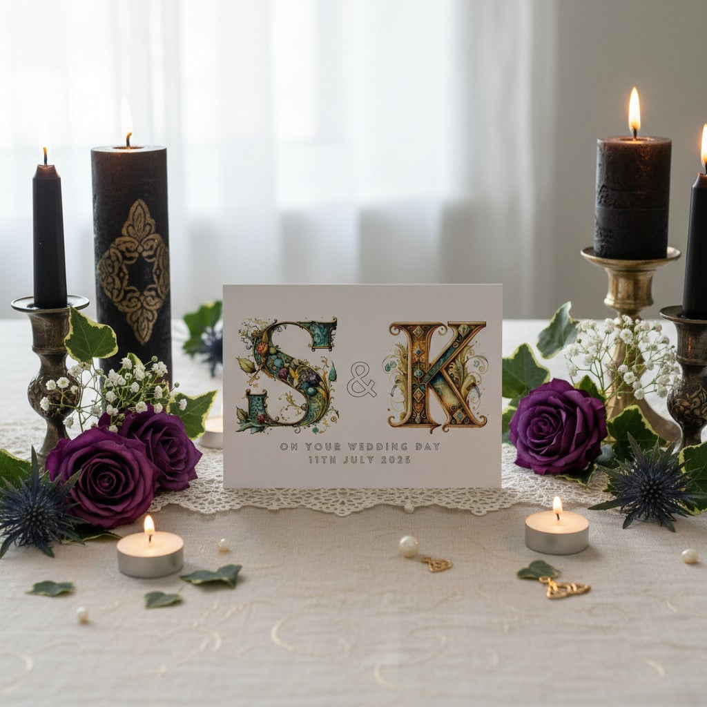 Celtic Wedding Card – Traditional Design with Personalised Option