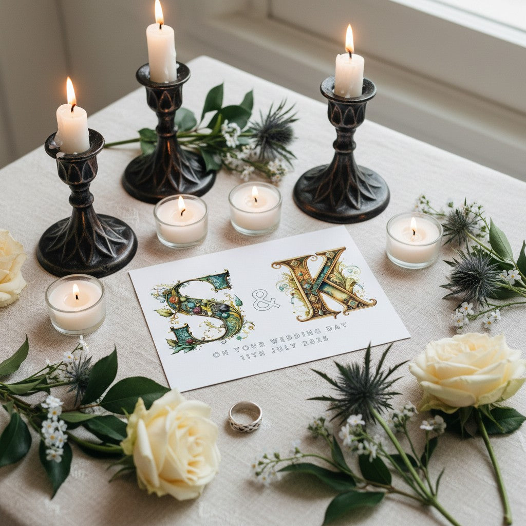 Celtic Wedding Card – Traditional Design with Personalised Option