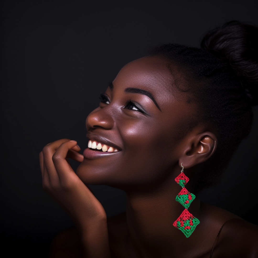 christmas dangle earrings