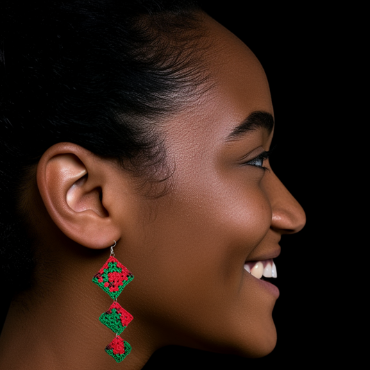 christmas dangle earrings