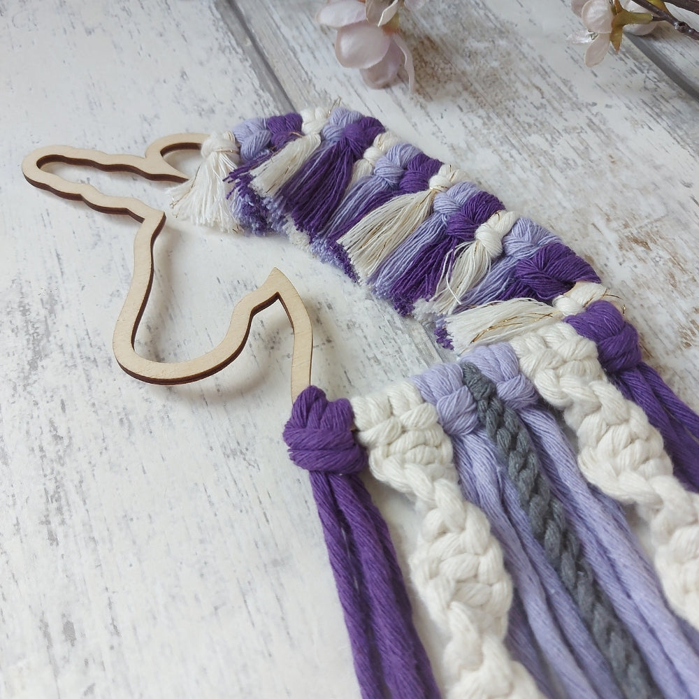 Handmade Macrame Unicorn Wall Hanging – Christmas Gift