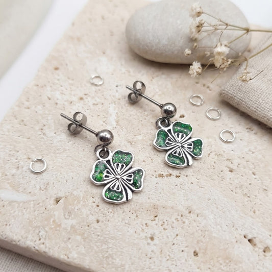 Handmade Clover Charm Earrings – Lucky Jewellery Gift