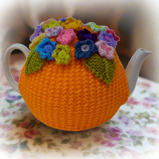 large knitted tea cosy