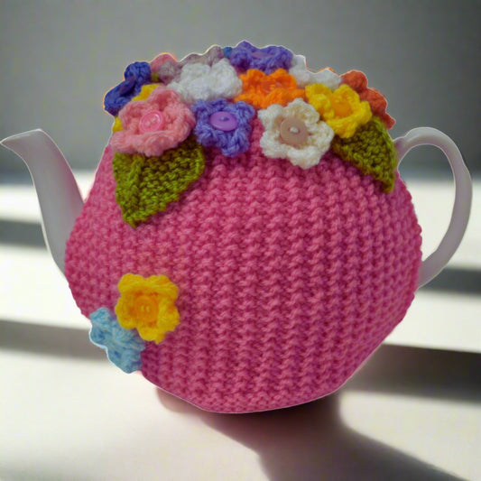 large knitted tea cosy