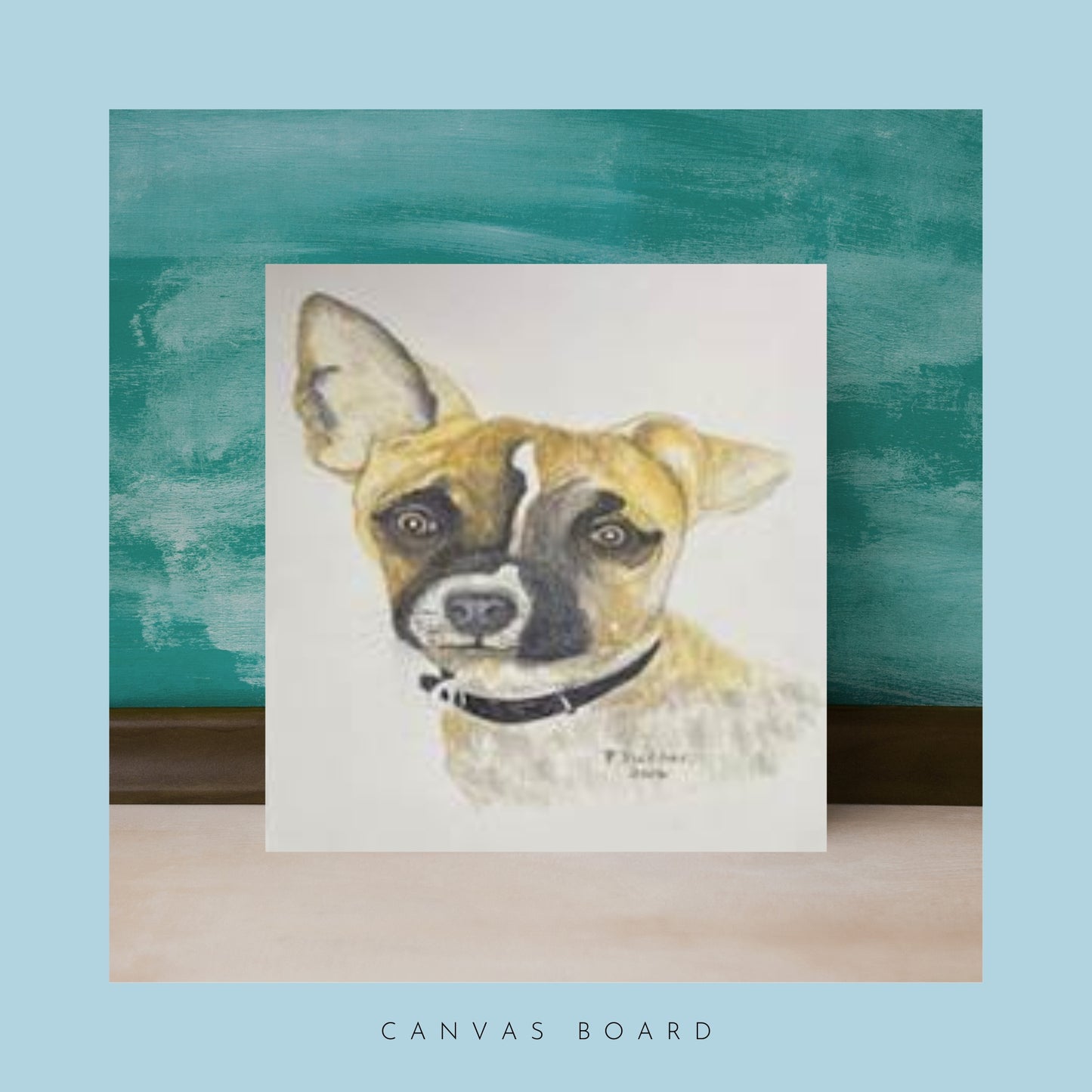Crossbreed Dog Canvas Board