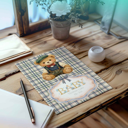Personalised New Baby Boy Card - Celebrate His Arrival with Love