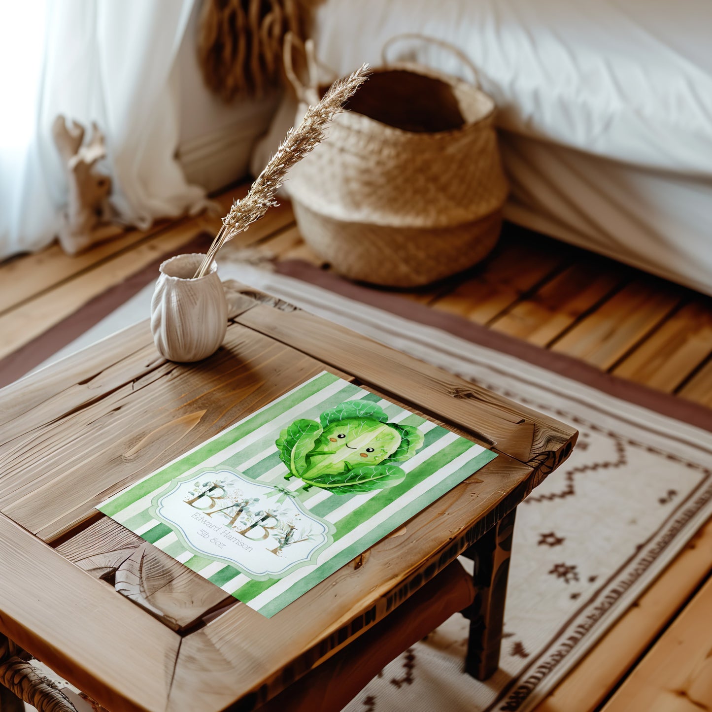 Homegrown Joy - Unisex Baby Congratulations Card for New Arrivals