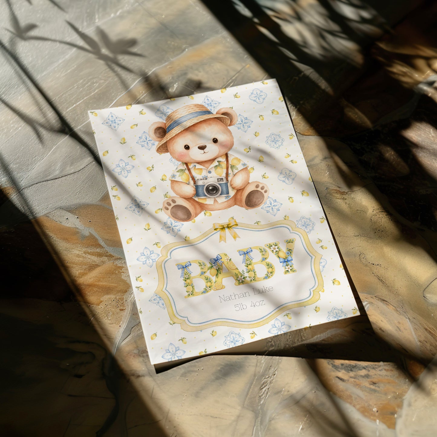 Bellissimo Baby - Italian-Inspired Newborn Greeting Card