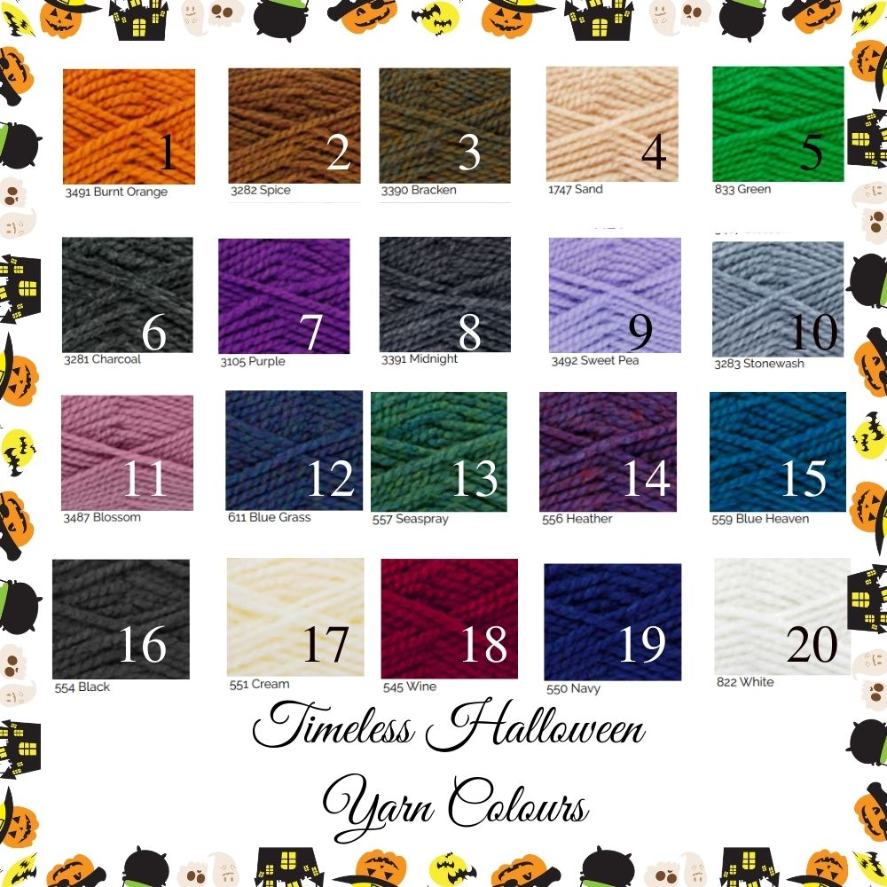 DK Acrylic Yarn Chart