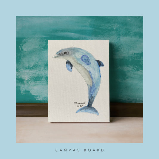 Dolphin Canvas Board