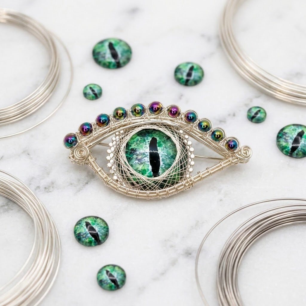 Handmade Dragon Eye Brooch – Christmas Gift