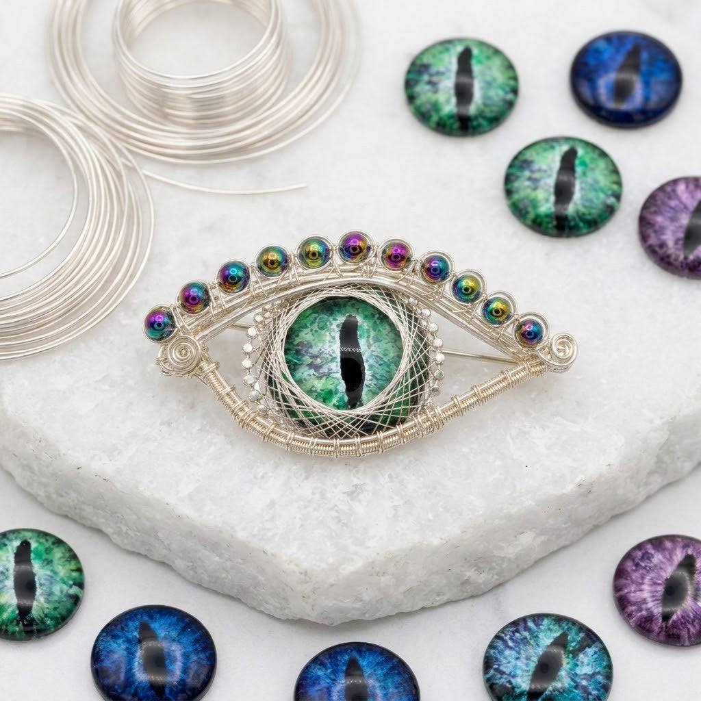 Handmade Dragon Eye Brooch – Christmas Gift