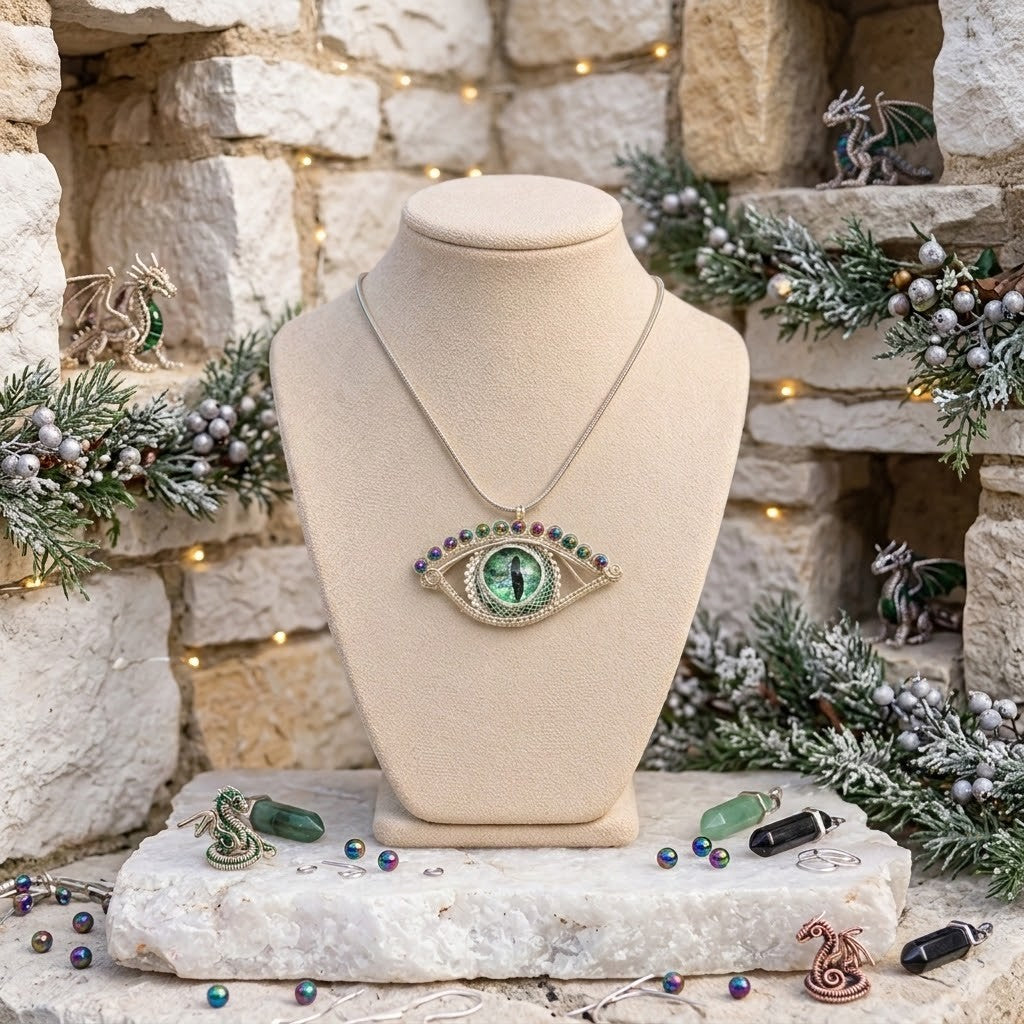 Handmade Dragon Eye Necklace – Christmas Gift