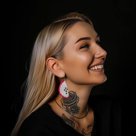dragon fruit earrings