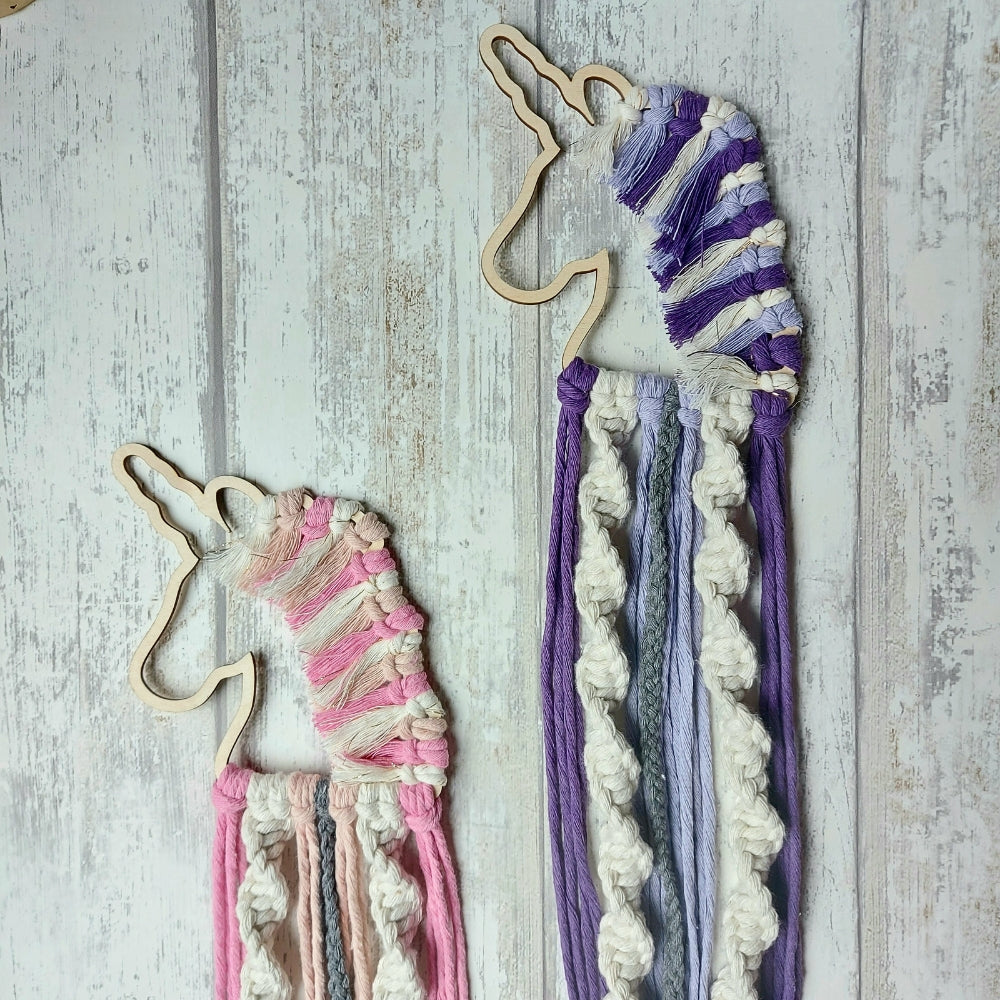 Handmade Macrame Unicorn Wall Hanging – Christmas Gift