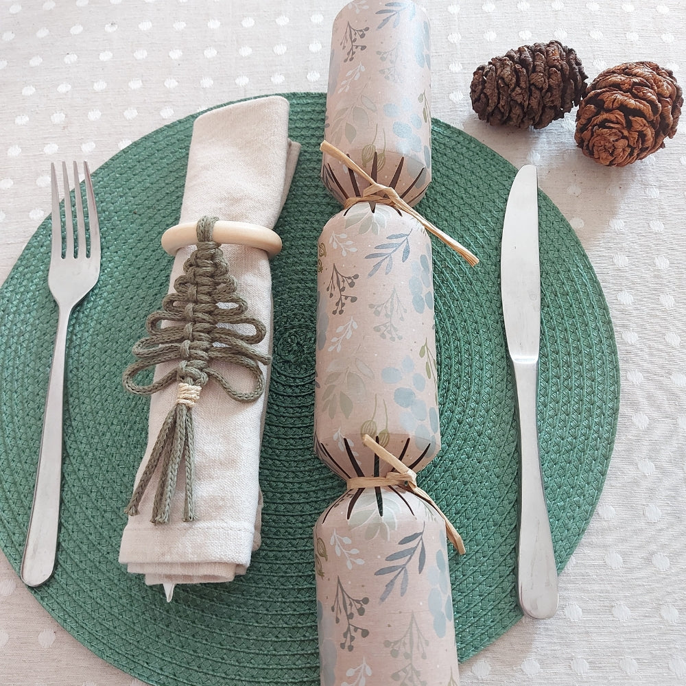 Macrame Christmas Tree Napkin Rings – Festive Table Decor