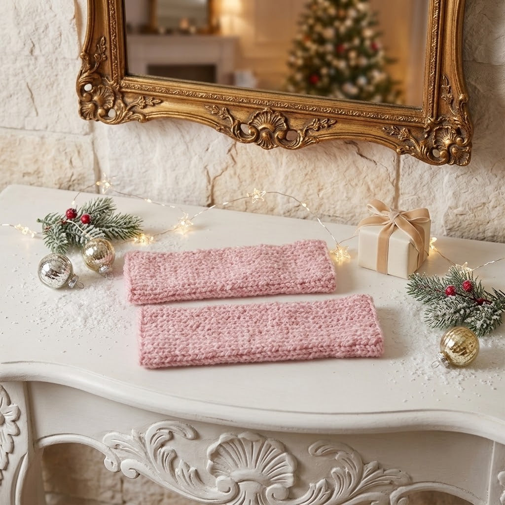 Handmade Wool Fingerless Gloves – Christmas Gift for Winter Warmth