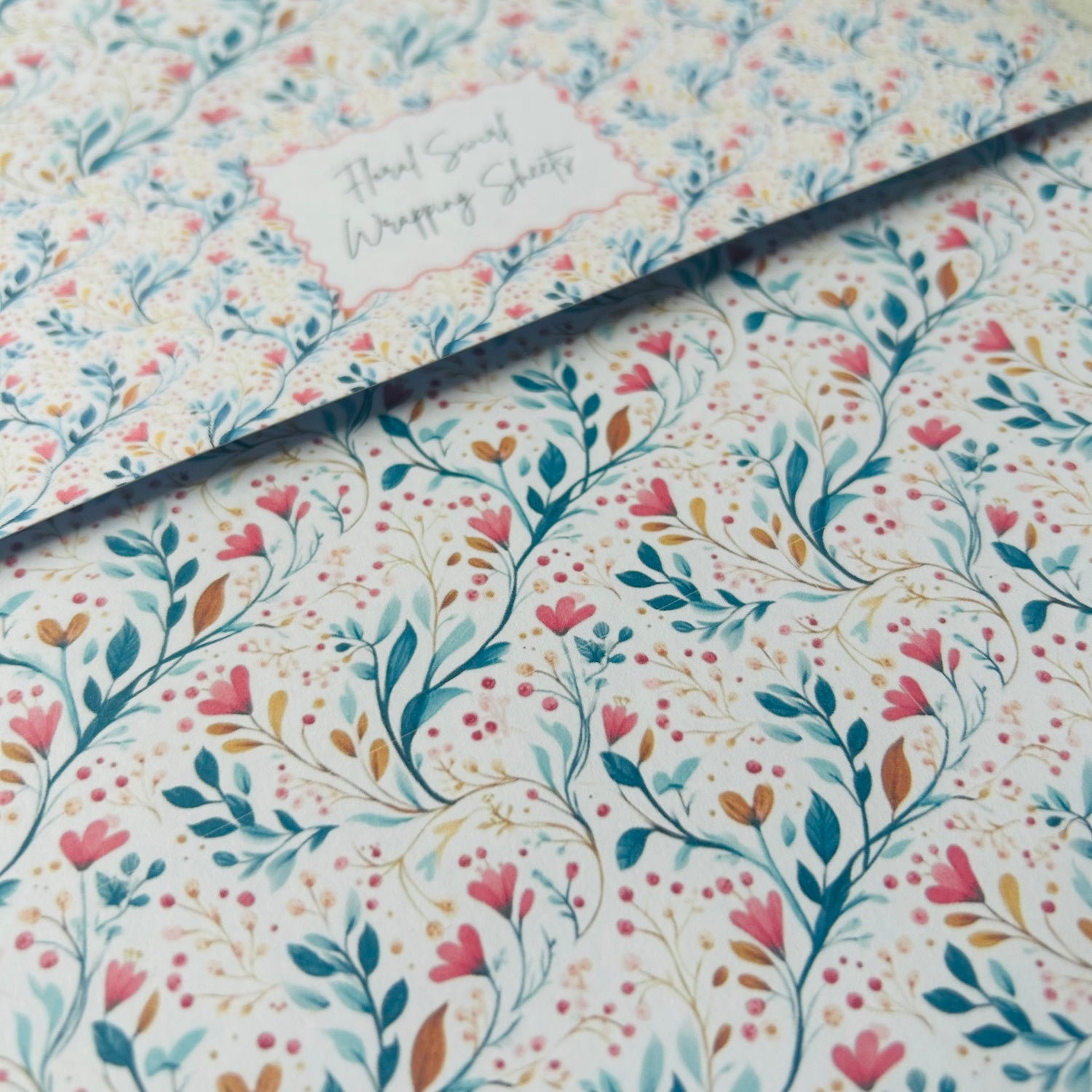 Floral patterned wrapping sheets