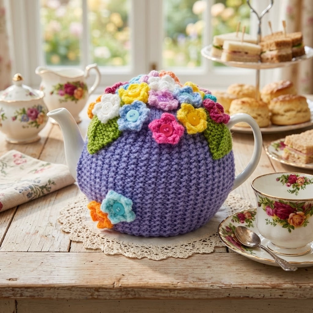 Handmade Knitted Tea Cosy - Available in Over 15 Stunning Colour Options