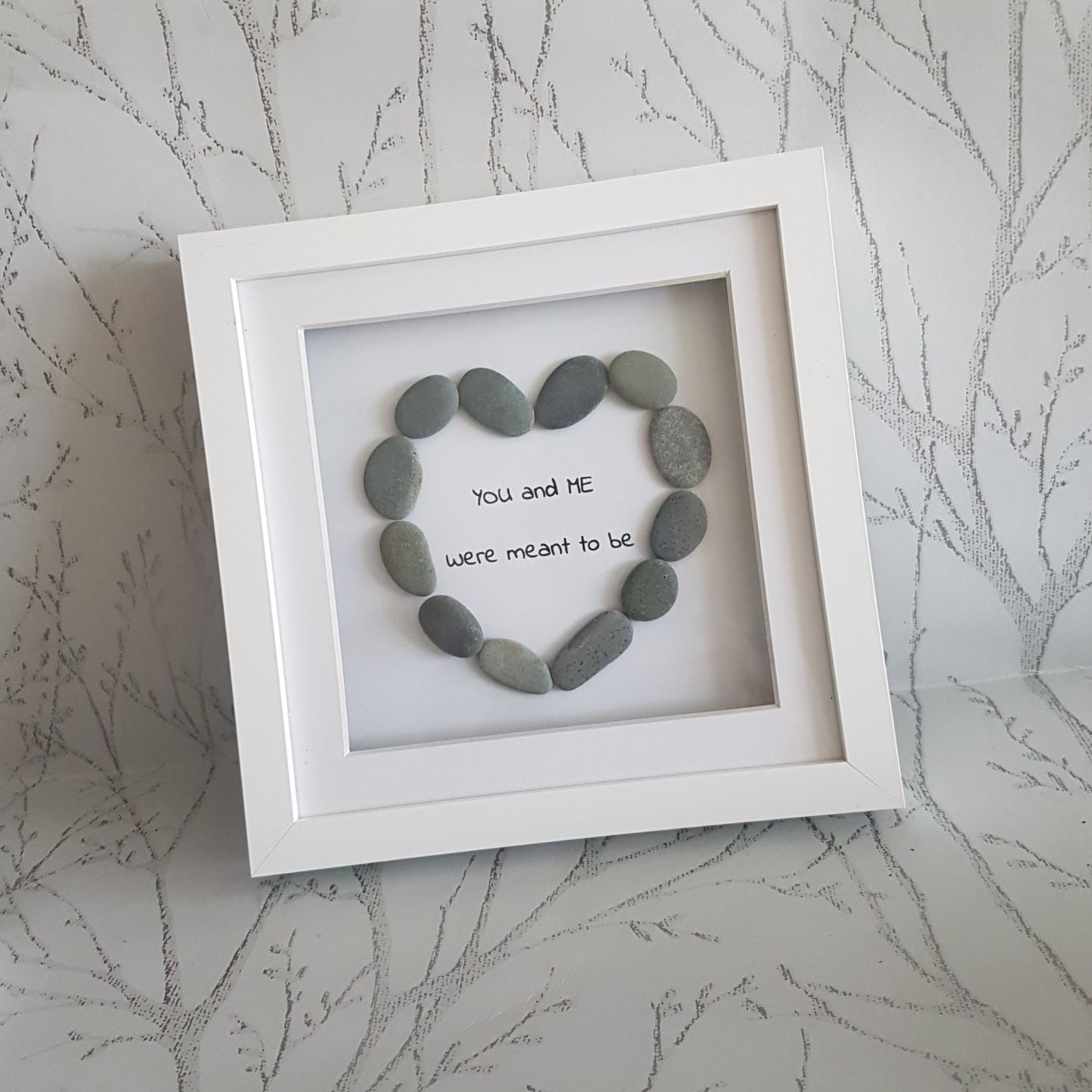 Personalised Heart Pebble Frame – Handmade Keepsake for Love