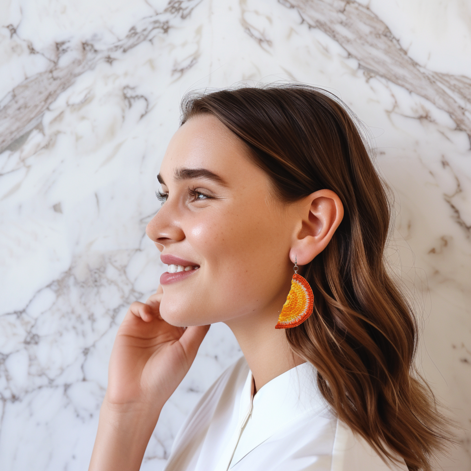 orange earrings