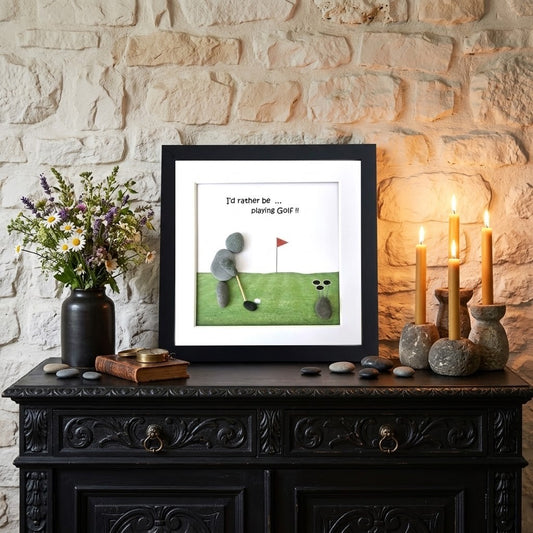 Golfing Gift Idea – Handmade Pebble Art for Golf Lovers