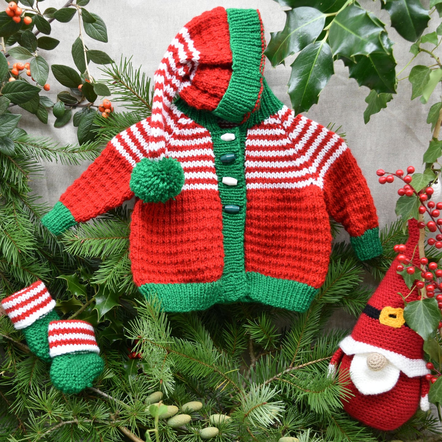 christmas hand knit cardigan