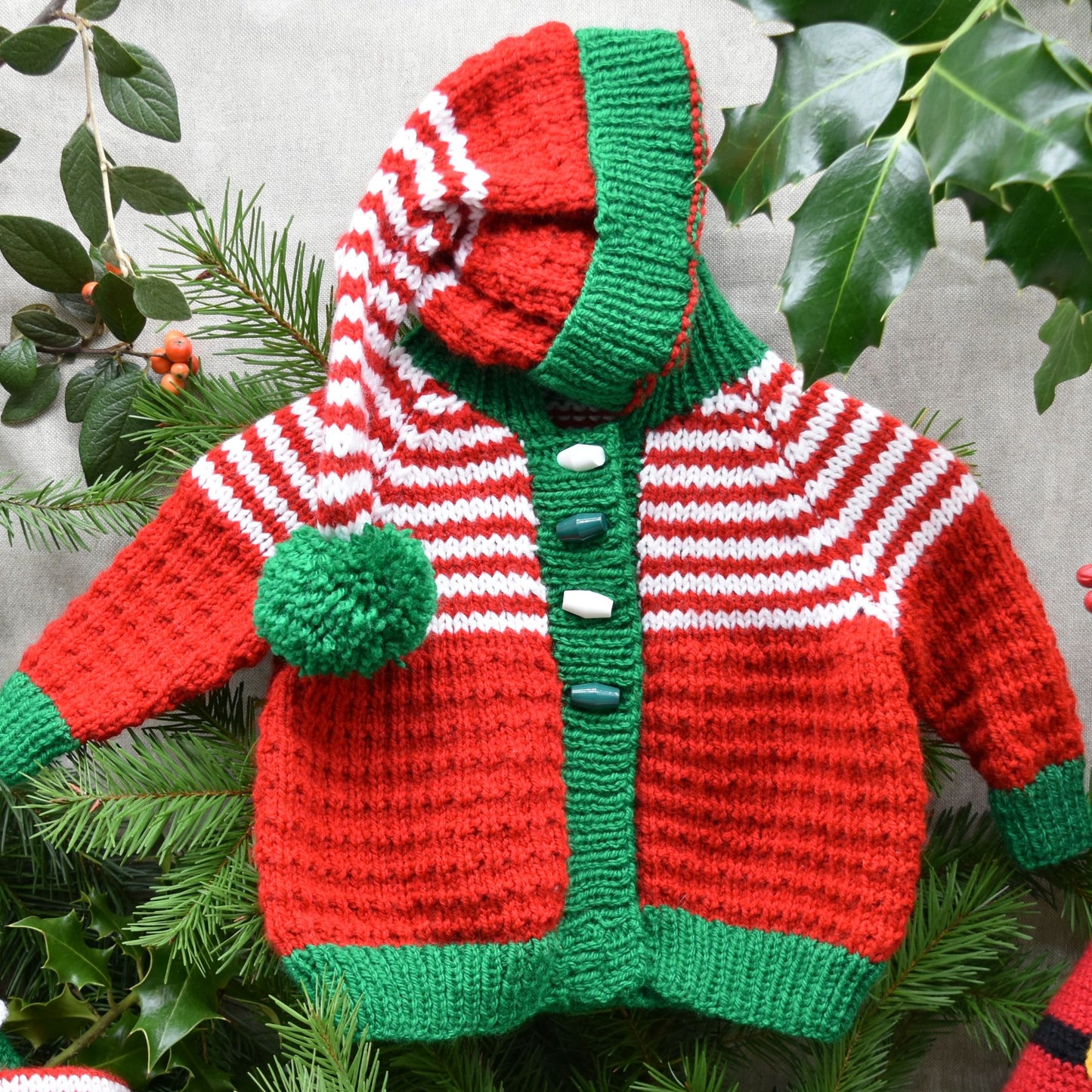 christmas hand knit cardigan