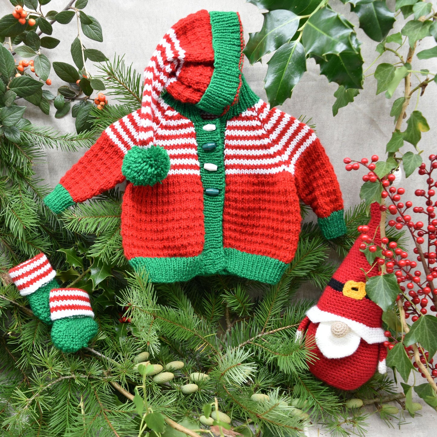 christmas hand knit cardigan