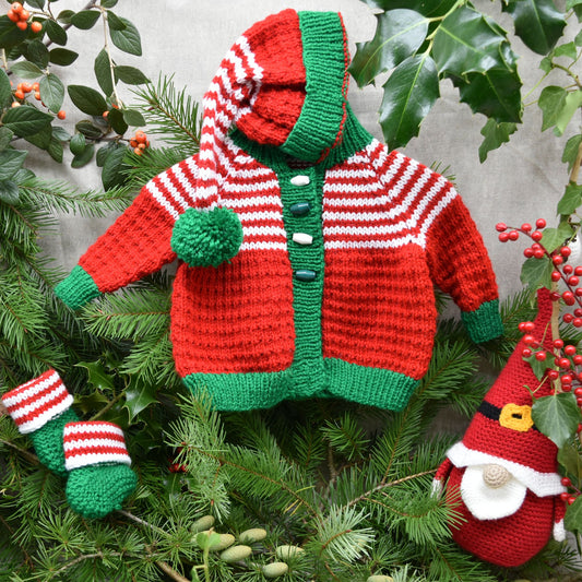 christmas hand knit cardigan