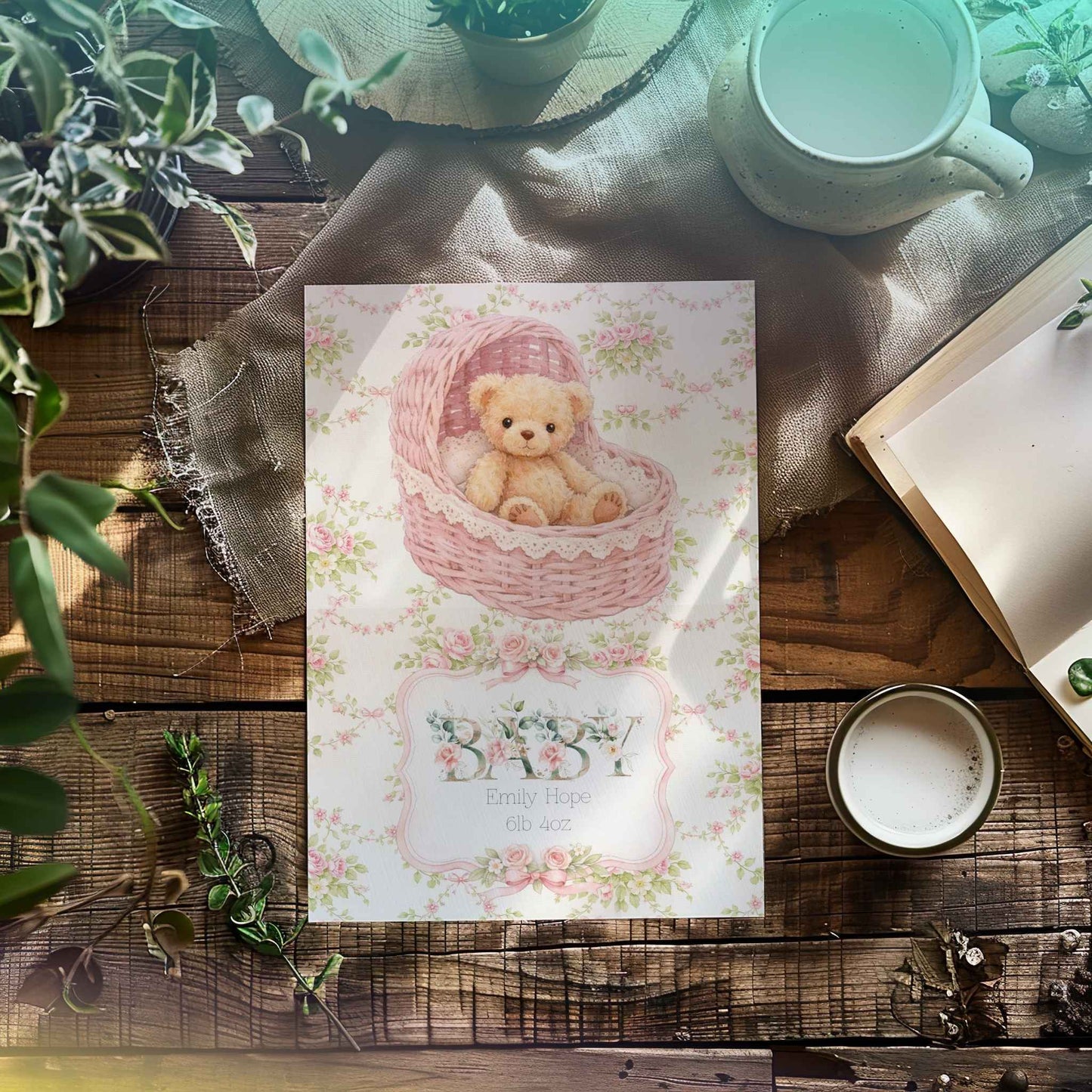 Baby Girl Congratulations Card – Celebrate The Little Bundle of Joy