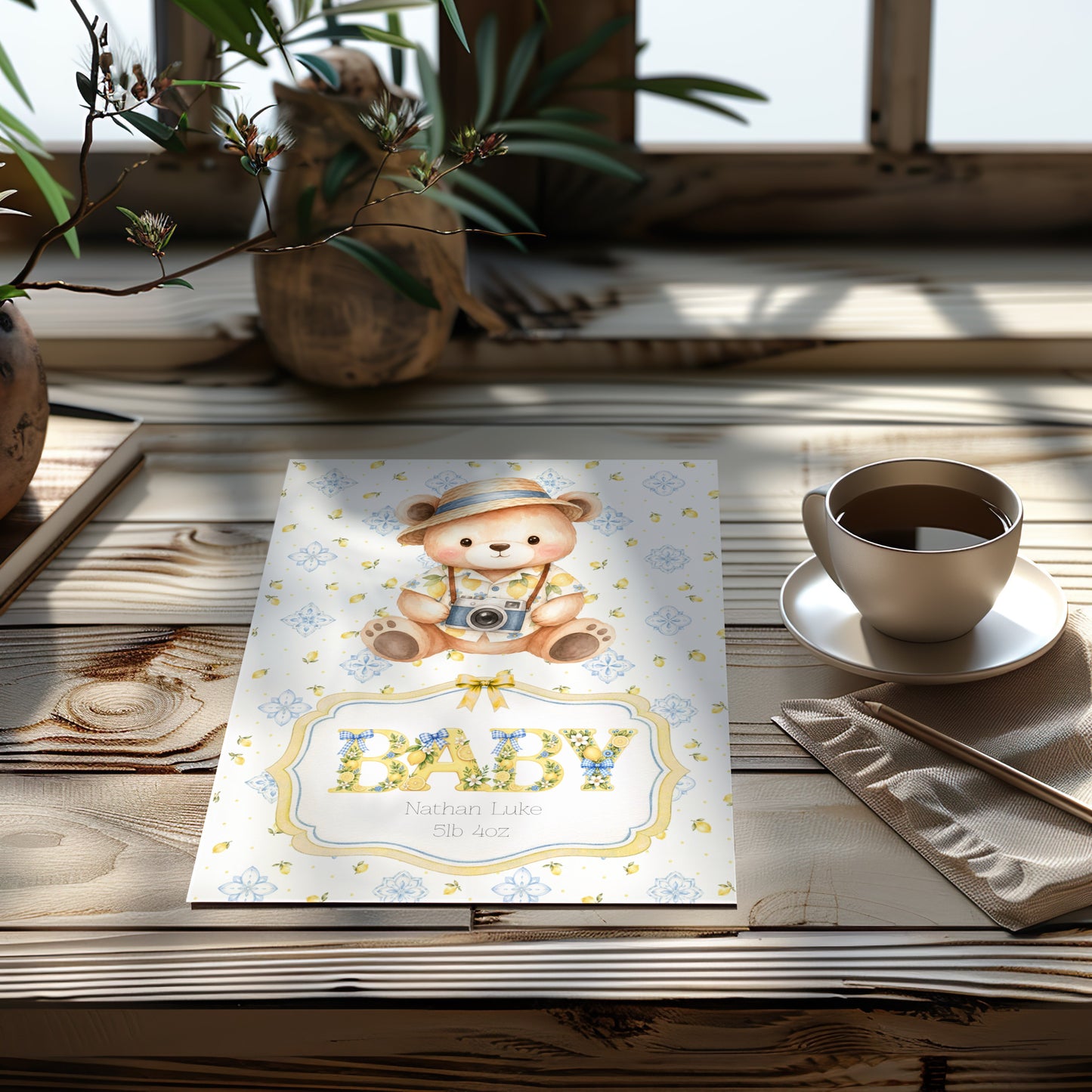 Bellissimo Baby - Italian-Inspired Newborn Greeting Card