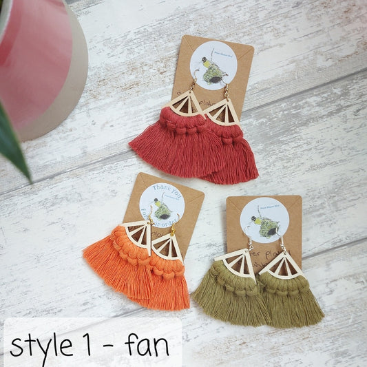 Handmade Macrame Earrings – Boho Statement Jewellery