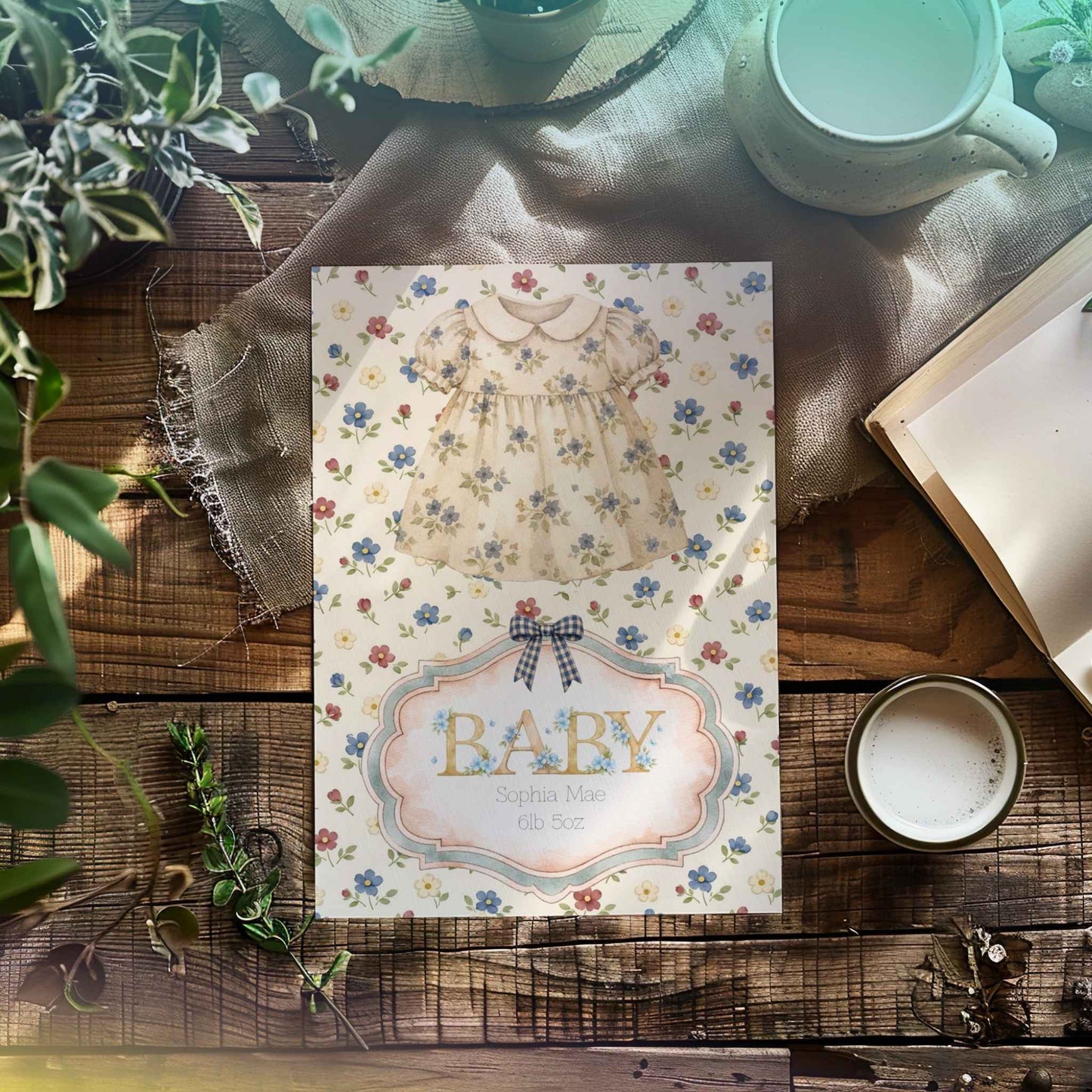New Baby Girl Congratulations Card – Welcome The Little Princess