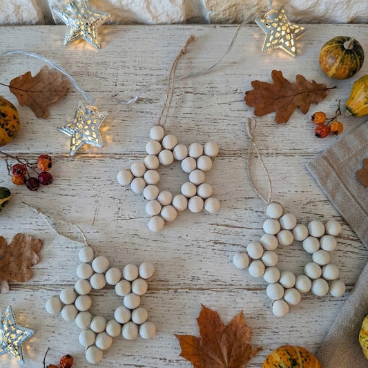 Handmade Beaded Star Decorations – Festive Ornaments