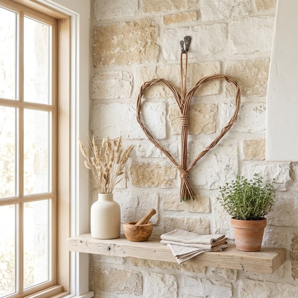 Handmade Willow Heart – Rustic Woven Home Decor