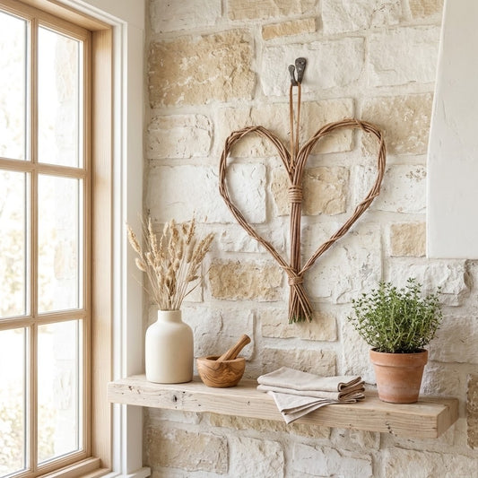 Handmade Willow Heart – Rustic Woven Home Decor