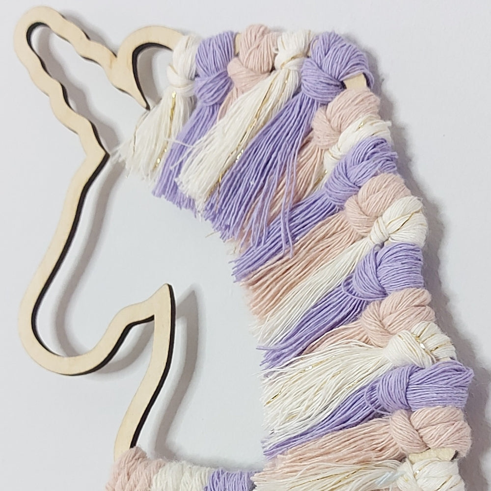 Handmade Macrame Unicorn Wall Hanging – Christmas Gift