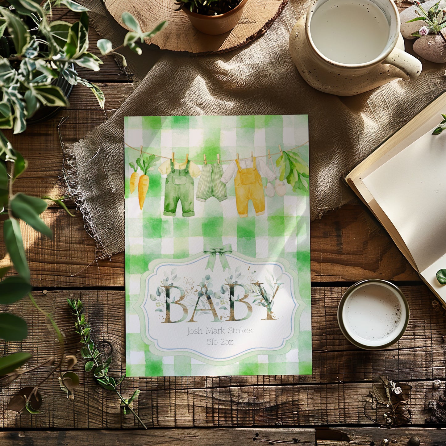 Unique Personalised Baby Card - Make Lasting Memories