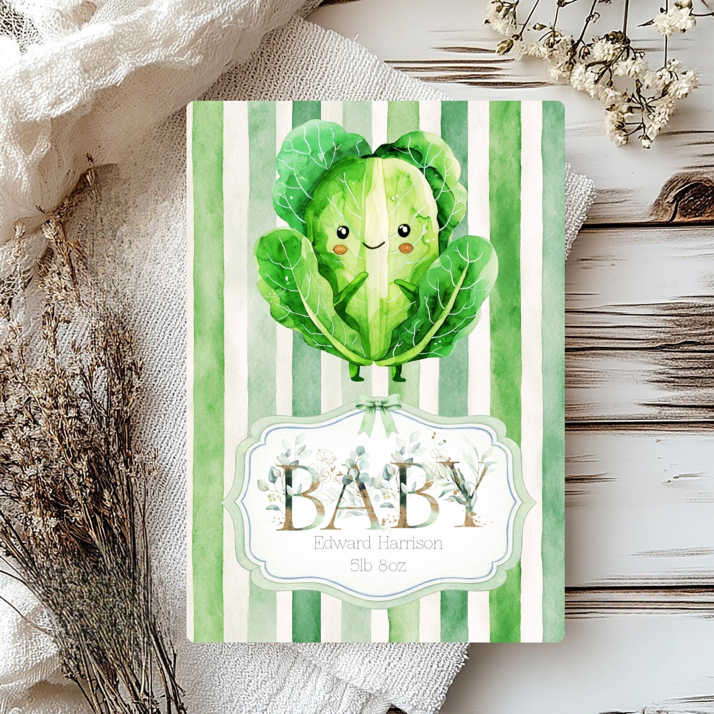 Homegrown Joy - Unisex Baby Congratulations Card for New Arrivals