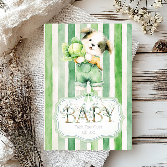 Adorable Unisex Newborn Puppy Card - Sweet Newborn Card