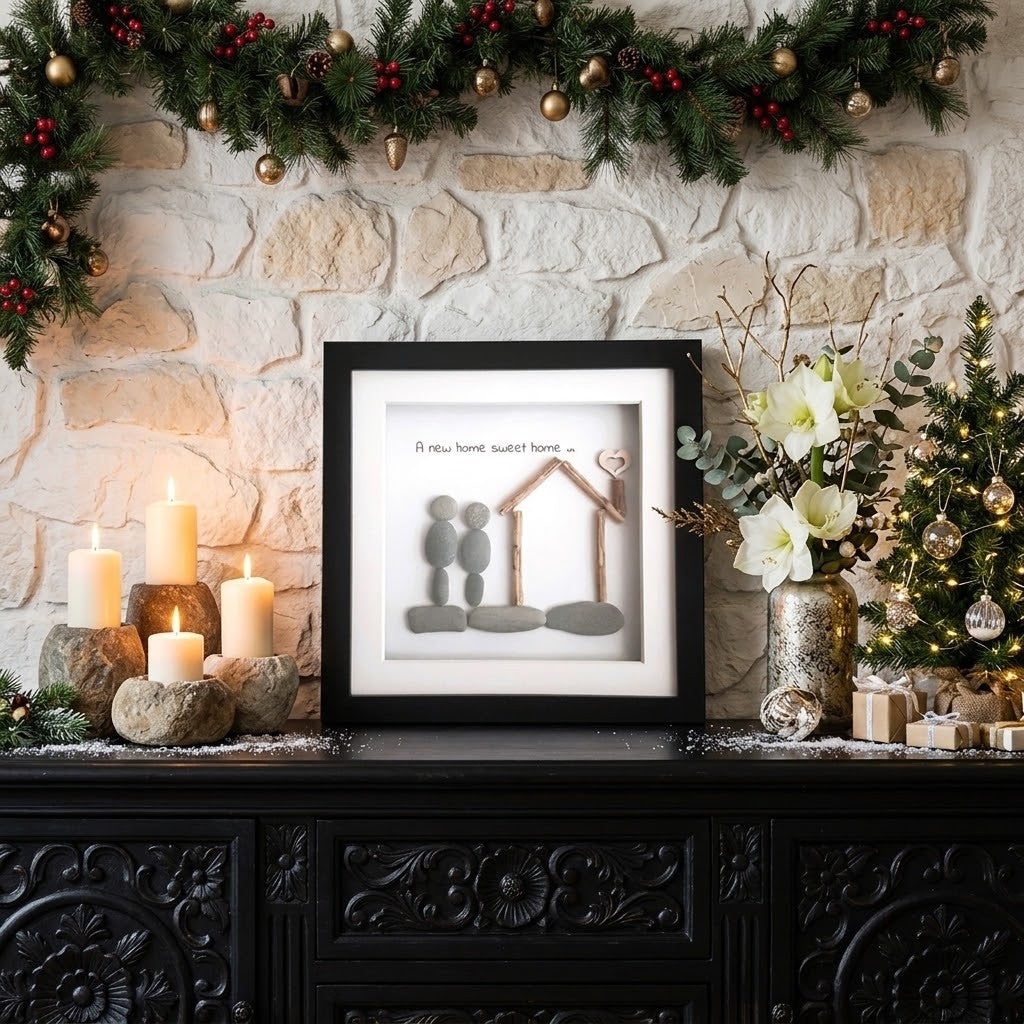 New Home Pebble Art – Handmade Christmas Gift
