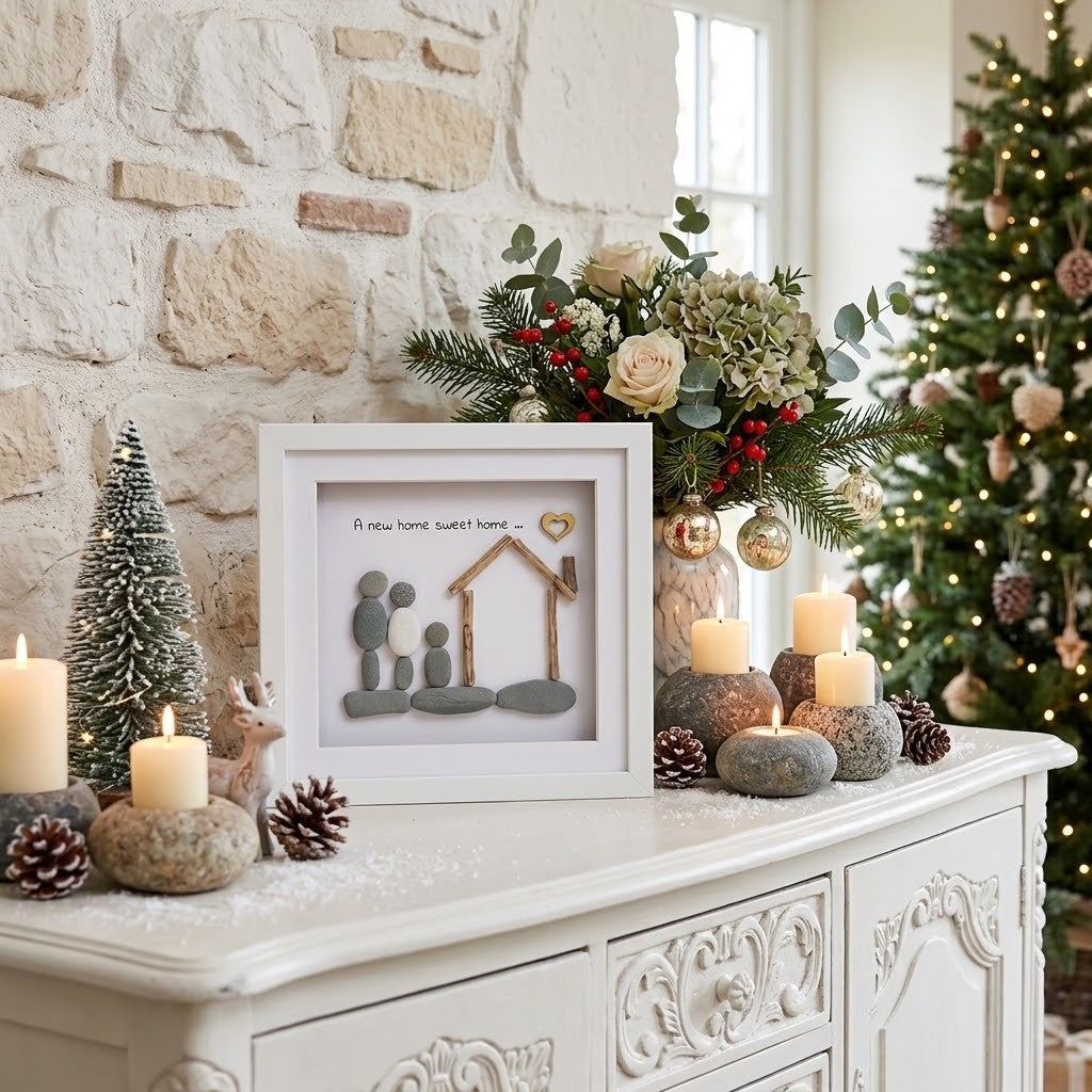 New Home Pebble Art – Handmade Christmas Gift
