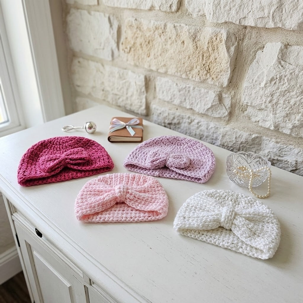 Knitted Handmade Baby Hats – Soft Newborn Beanies