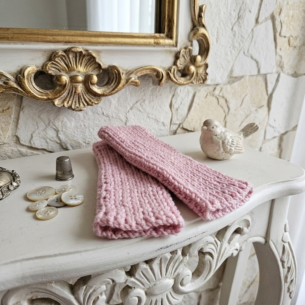 Handmade Wool Fingerless Gloves – Christmas Gift for Winter Warmth