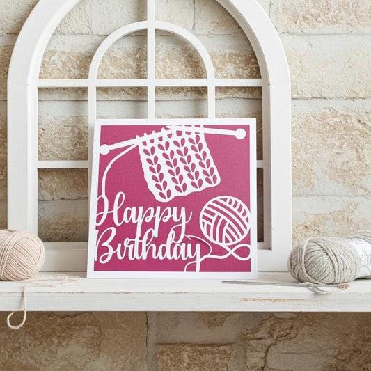 Personalised Knitting Card - Unique Designs for Crafters & Yarn Enthusiasts