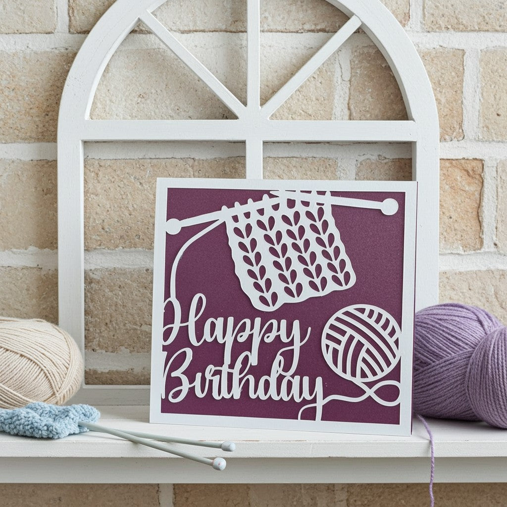 Personalised Knitting Card - Unique Designs for Crafters & Yarn Enthusiasts