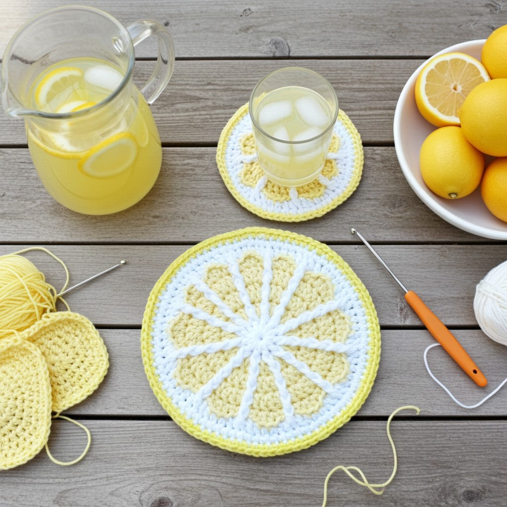 Mediterranean-Themed Table Coasters & Placemats - Summer-Inspired Festive Decor